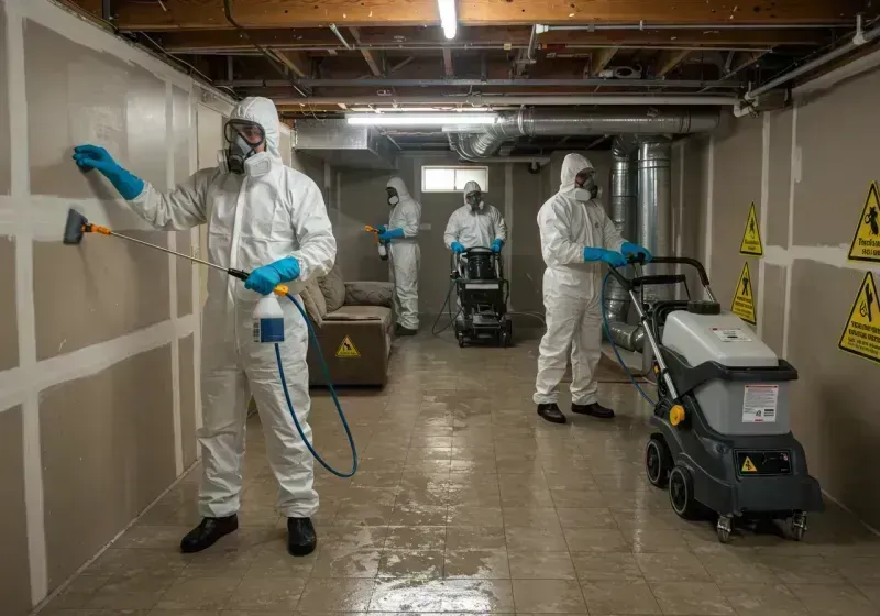 Basement Moisture Removal and Structural Drying process in Larimer County, CO